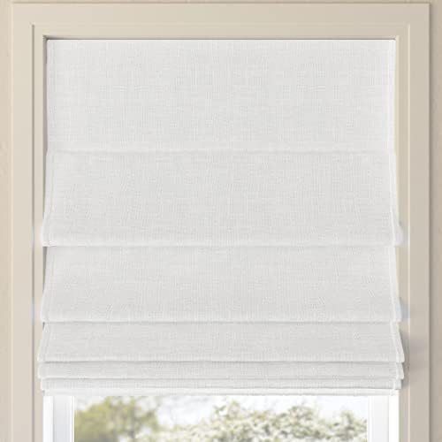 Sun Zero Seraphina Textured Total Blackout Cordless Roman Shade, 35" x 64", White
