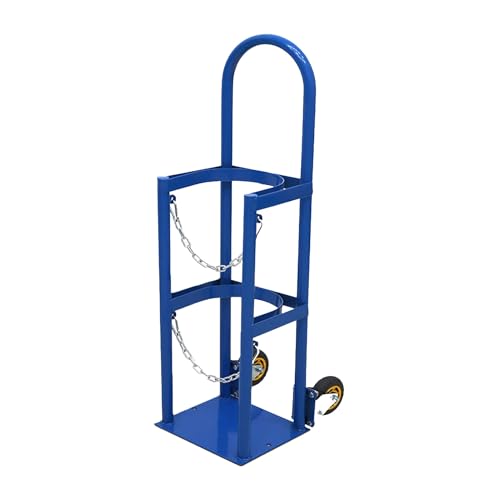 Support pour bouteilles de gaz autoportant chariot bleu de 90 cm