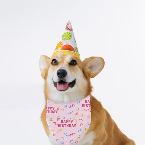Dog Birthday Girl Bandanas 2 Pack, Happy Birthday Dog Bandana for Dogs Birthday Girl Party Decorations Party Supplies for Small Medium Cats Dogs - Image 6