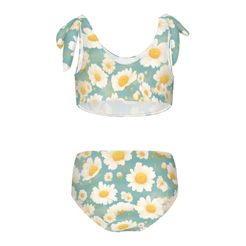 Daisy Girl 2 Piece Bikini Set Scoop Neck Swimsuit Swimming Suits Adjustable Strap2