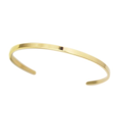COUYA Elegant Cute Stainless Steel Bracelets Blanks Gold Plated Open Cuff Bangle Bracelets for Ladies Men