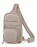 BAGSMART Crossbody Sling Bags for Women, Small Crossbody Purse Fanny Packs with Adjustable Strap, Sling Backpck for travel-Brown