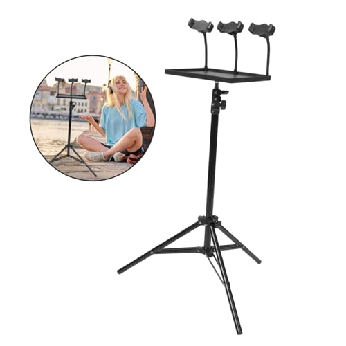 Base estable Vaguelly para laptop y proyector con soporte para teléfono miniatura 7
