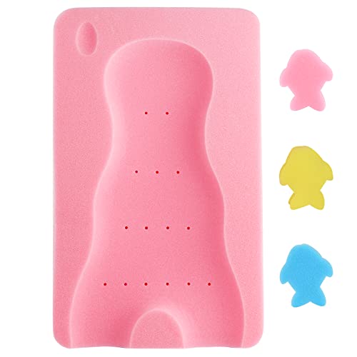 Image of Cubolar Baby Bath Sponges Baby Bath Anti-Slip Cushion Infant Bath Sponges Mat Bath Support for Newborns Toddlers Infant