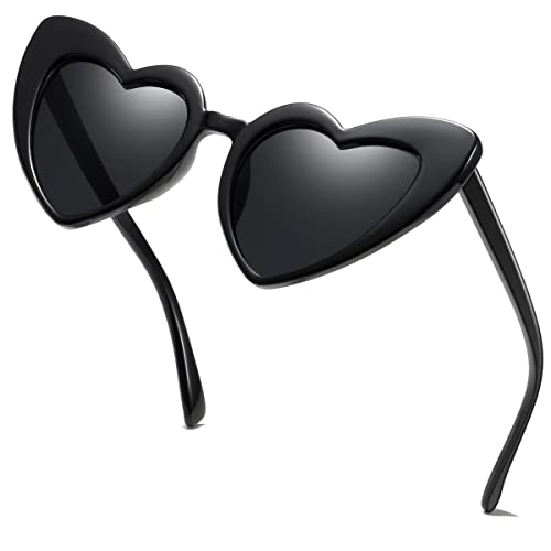 Heart Shaped Sunglasses for Women,Vintage Cat Eye Mod Style Retro Glasses UV4008805-purple