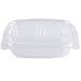 Simply Deliver 8 oz Hinged Lid Deli Container with Complete Air-Tight Seal, Crystal Clear PET, 200-Count