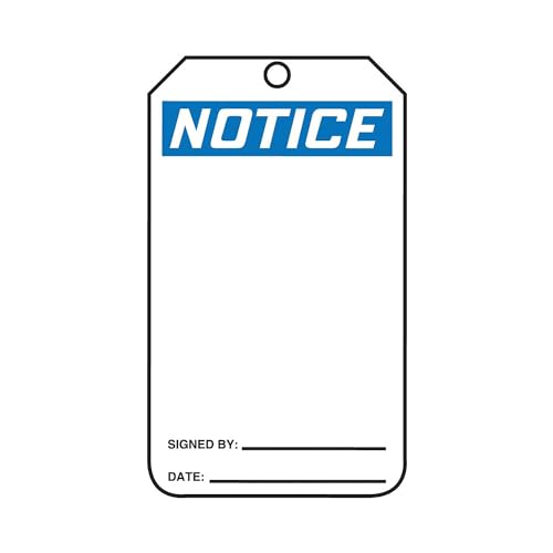 Tag de sécurité Accuform Mnt101ctp étiquette de signalisation vierge