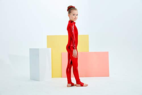 Disfraz de body metálico brillante para niña miniatura 4