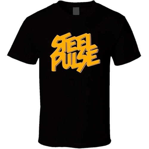 UKHrf35h Steel Pulse Black Cotton T-Shirt Black XXL