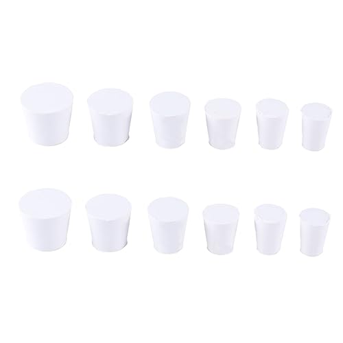 OUNONA 18pcs Bottle Plug Rubber Plug Erlenmeyer Flask Plug Test Tube Stopper