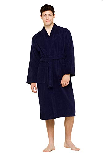 Terry Cloth Robes for Women and Men 100% Turkish Cotton Kimono Womens Robe Mens Bathrobe | White Velour, XX-Large