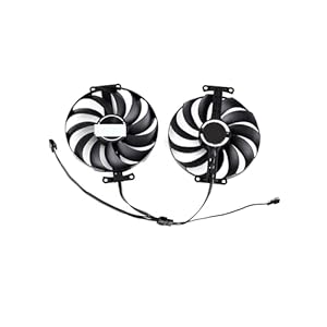 LIYANYG Für 95MM T129215SU Lüfter Für ASUS für Dual für GeForce RTX 3060 3070 Ti V2 OC Edition 8GB Grafikkarte FDC10U12S9-C CF1010U12S(Black 2-Fan FDC)