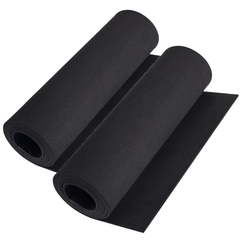 Videtol 2 Rollos De Espuma Eva De 5 Mm, 33 X 150 Cm, Espuma Eva Negra Para Disfraces, Manualidades Y Proyectos De Bricolaje