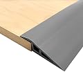 Vinyl-Door-Transition-Threshold-Strip Self-Adhesive, Floor/Carpet-to-Tile-Transition-Strip Reducer, Doorway Edge Trim for Laminate Floor Mat Vinyl Tile (Grey, 36in)