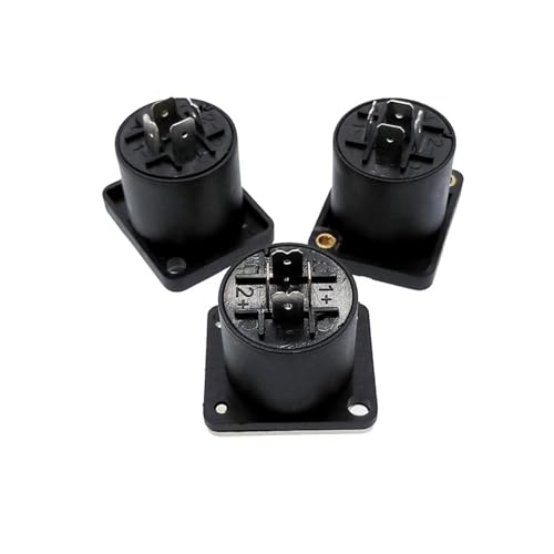 Conectores Speakon chasis tipo D con carcasa resistente para sonido 4