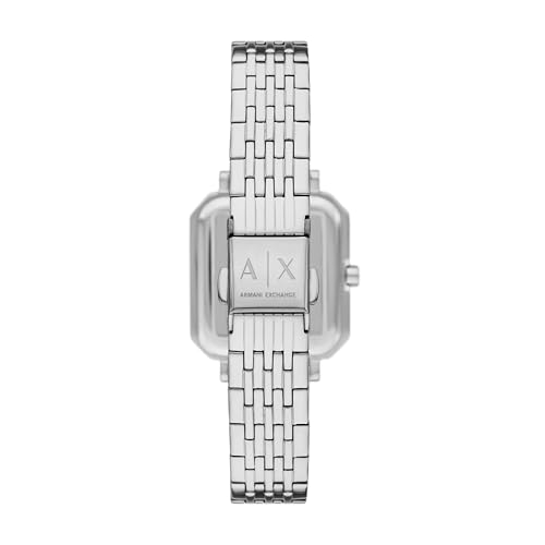 Image of Armani Exchange A|X Women's Watch, Square Three-Hand Stainless Steel Watch for Women