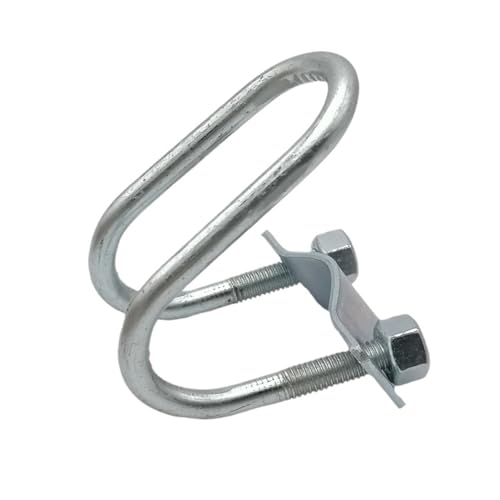 CLENEA 4 STÜCKE Verzinktem Eisen Kreuz Rohr Stahl Rohrverbinder Klemme Doppel U-bolzen Gerüst Befestigung Schnalle(20 * 30mm)