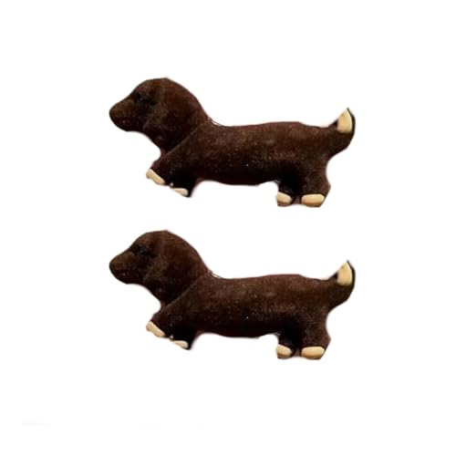 Stylish Dachshund Hairpin Flock Clip for Women Girl Kids Bangs Comfortable NonSlip Hair Accessories Gentle Design 2pcs Flocking 