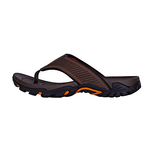 Image of Mens Flip Flops Comfort Sport Thong Sandals for Indoor Outdoor Casual Beach Flip Flops for Men with Arch Support