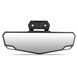 DNA MOTORING Front UTV Rearview Mirror, Black/Chrome Glass, Compatible With Honda Kawasaki Suzuki Yamaha UTV (SxS), With 1.75
