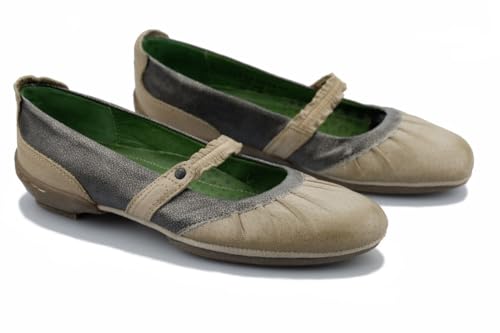 Ballerine pour femme camel active chaussure plate en cuir noir