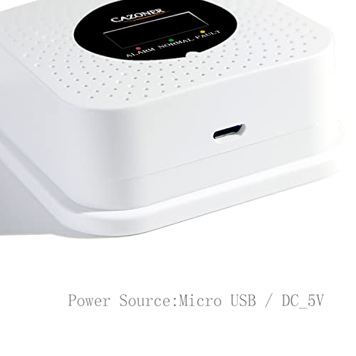 Cazoner Natural Gas Detector And Propane Detector, With Lcd Display -5V (Black-2.0) #TOP6