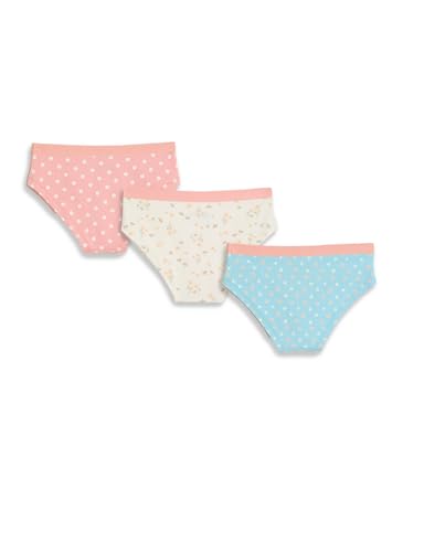 Image of Amazon Brand - Symbol Girls Assorted Prints Cotton Stretchable Briefs with Soft Waistband | Aged 3-14 Years (Available in Combo Pack of 3 and 6)