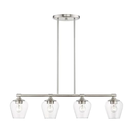 Livex Lighting, 46724-91, Willow, Linear Chandelier, Brushed Nickel