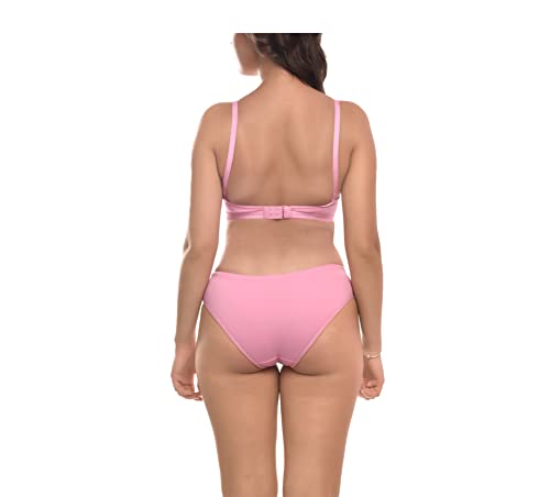 Image of Elina Women's Full Coverage Non Padded with Detachable Strap Cotton Hosiery Bra and Panty Set (Lovia Set)