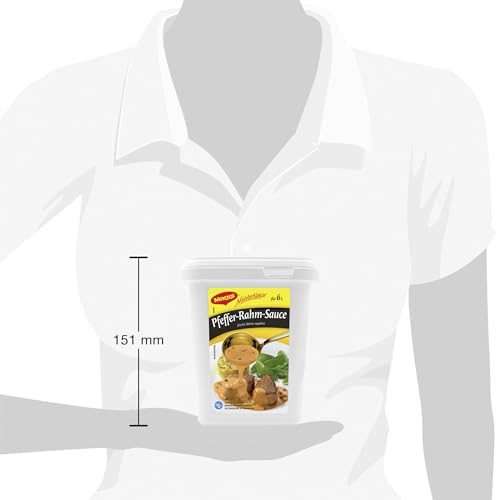 MAGGI Professional Pfeffer-Rahm Sauce, keine kennzeichnungspflichtige Zusatzstoffe, Ergiebigkeit 6L, 1er Pack (1 x 750g GastroBox)