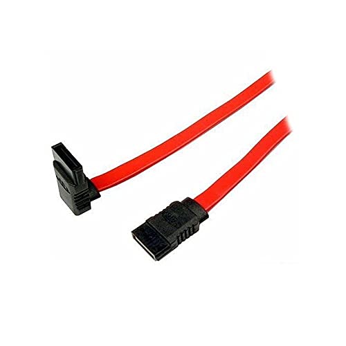 Adj 320-00046 Cavo Dati Sata Ii, Velocità 3Gbits Con Clips In Metallo, S-Ata L-Type Angolare 90°, Per Hdd , Sdd , Rosso , 0.5 M