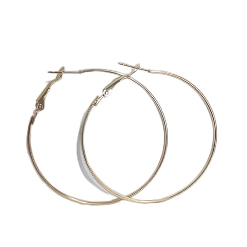 Bijoux pour femmes boucles d'oreilles en argent grand cercle géométrique tendance minimaliste