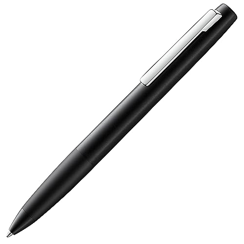 Lamy Bolígrafo Aion 277 – Bolígrafo Único De Aluminio En Color Negro, Satinado Con Mecanismo De Giro, Con Mina Grande...