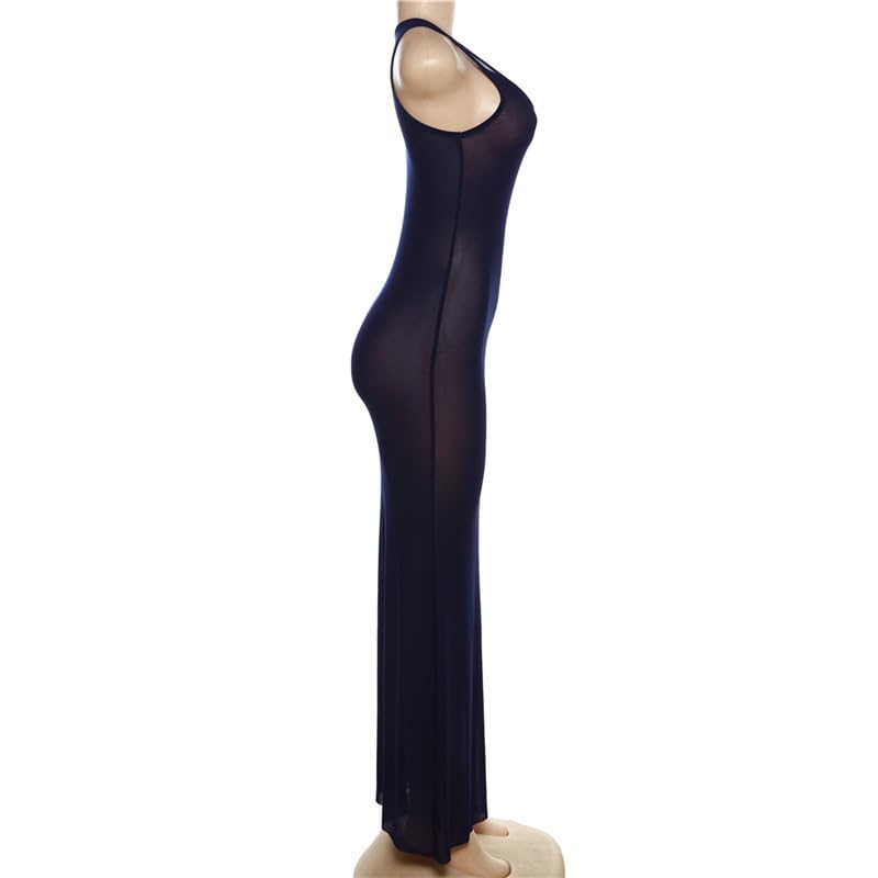 Vestido de lencería transparente largo para superar el calor con sensualidad 6