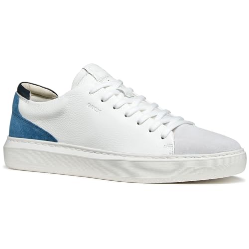 Geox Herren U DEIVEN A Sneaker, White/Blue, 41 EU – Ansicht 3