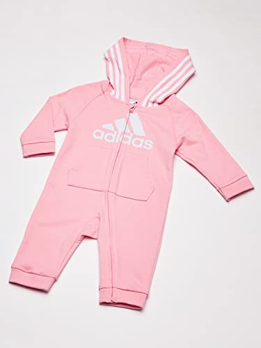 image for adidas baby girls Infant Girls' and Boys' Long Sleeve Hooded Coverall 
