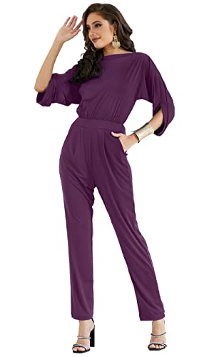 Image of KOH KOH Womens Short Sleeve Semi Formal Cocktail One Piece Jumpsuit Romper