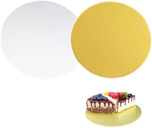 Support De Gâteau Rond Blanc/argent 28cm - Lot De 10 Plateaux Carton Hygiéniques Pour Pâtisserie