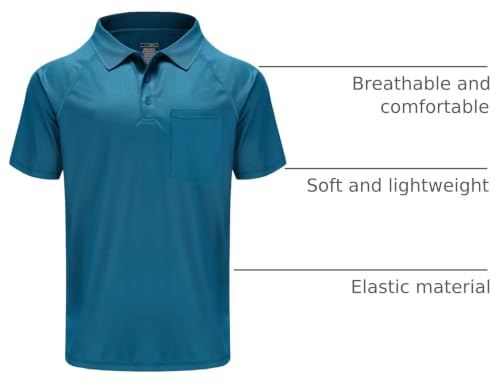 Camisetas Polo para Hombre TIHEEN, de Manga Corta, con Tecnología Antitranspirante y Secado Rápido, Tallas Grandes y Altas miniatura 4