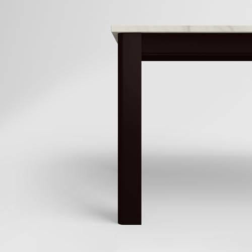 Image of Godrej Interio Allure 6-Seater Rubber Wood Rectangular Dining Table (1-Year Warranty, Brownish Black)