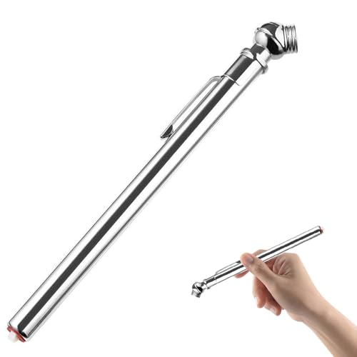 エアゲージ ペンシルタイヤ圧力ゲージ - 車のタイヤ空気圧テストペン ポータブル ステンレス鋼(1個入り)