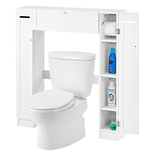 Over The Toilet Storage Cabinet Kealive Toilet Cabinet Organizer with 2 Side Doors