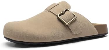 DREAM PAIRS Clogs for Women Suede Mules Wide Toe Shoes Wide Width...