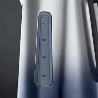 Russell Hobbs Eclipse Stainless Steel & Midnight Blue Ombre 1.7L Electric Cordless Kettle (Quiet & Fast Boil 3KW, Removable washable anti-scale filter, Easy push button lid, Perfect pour spout) 25111