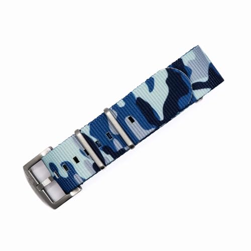 Image of BluShark - Original Collection Military-Style Waterproof Watch Strap, Fits All Timepiece Brands, Durable Nylon Wristwatch Accessories with Stainless Steel Buckle - 18mm, 20mm, 22mm & 24mm Watch Bands