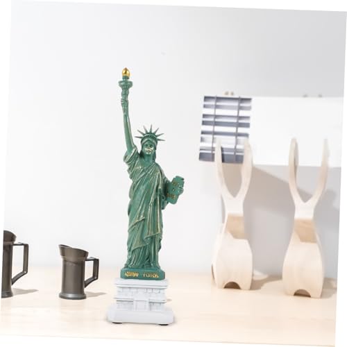 Statue Liberté décorative en résine verte LIFKOME - 3