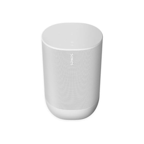 Sonos Move スマート スピーカー、音声コントロール Alexa、Google アシスタント、AirPlay 2 を備えた防水 WLAN および Bluetooth スピーカー、ホワイト