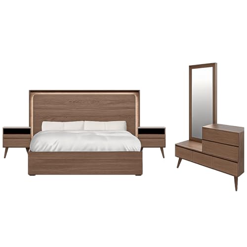 Lista de Recamaras Baratas Cdmx favoritos de las personas. 46 Kessa Recamara KS 5 Piezas Salzburgo - Nogal