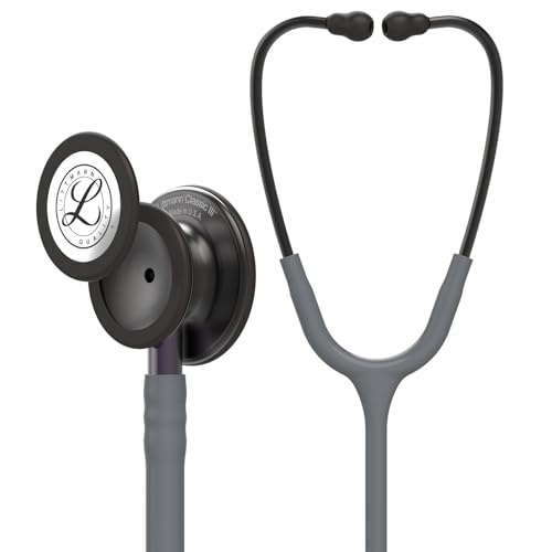 3M Littmann Fonendoscopio para monitorización Classic III, campana de acabado en color gris humo,...