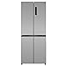 HYE American Fridge Freezer - 4 Door American Style Fridge Freezer, Frost Free, 394L Compact & Freestanding Design, Low Noise (39dB), With Ice Cube Tray, Sleek Inox Finish - RF01AMCD394DS07